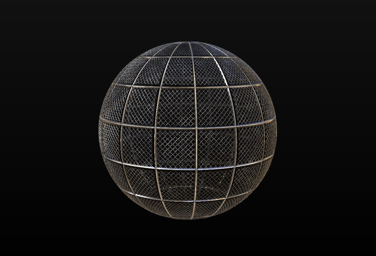 10 Seamless Metal Grids and Grates PBR Materials - Set 3 Texture_4