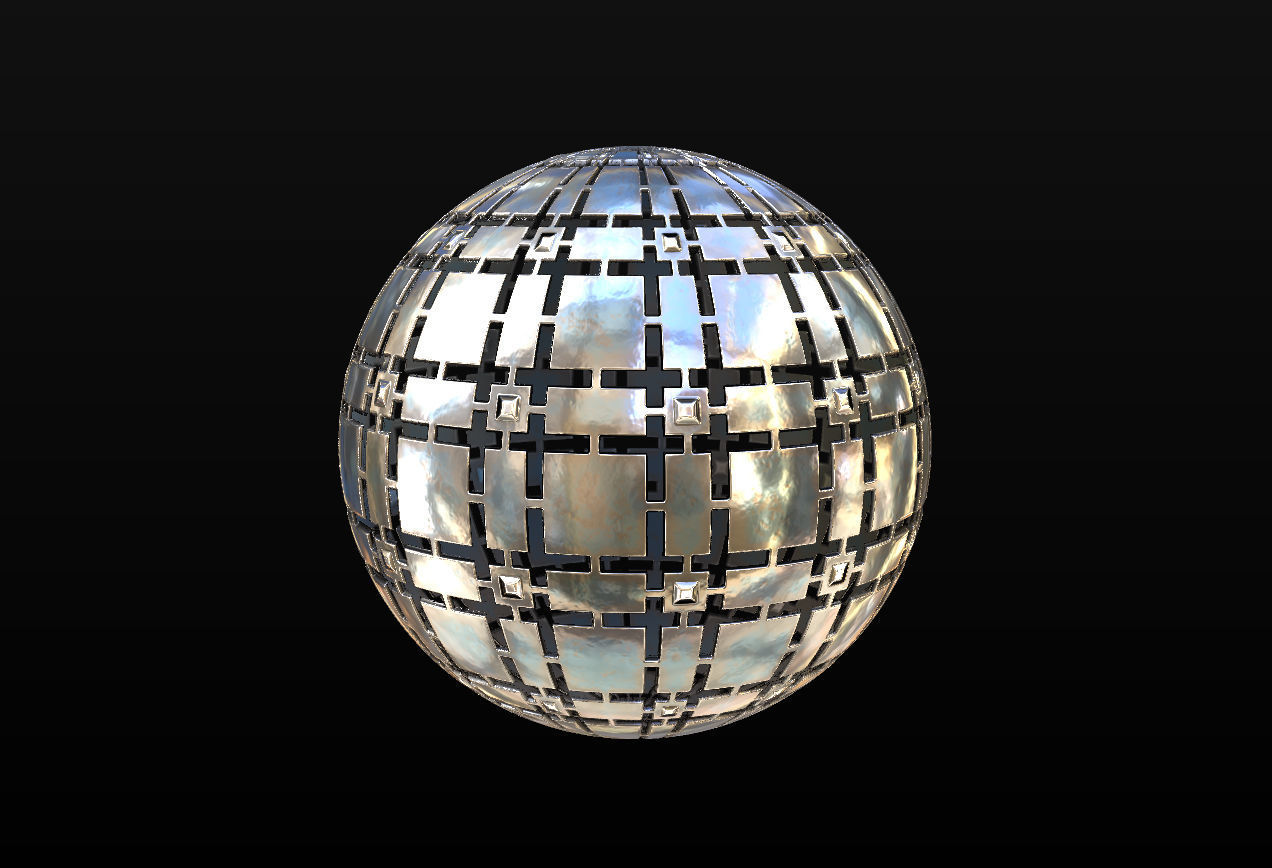 10 Seamless Metal Grids and Grates PBR Materials - Set 3 Texture_22