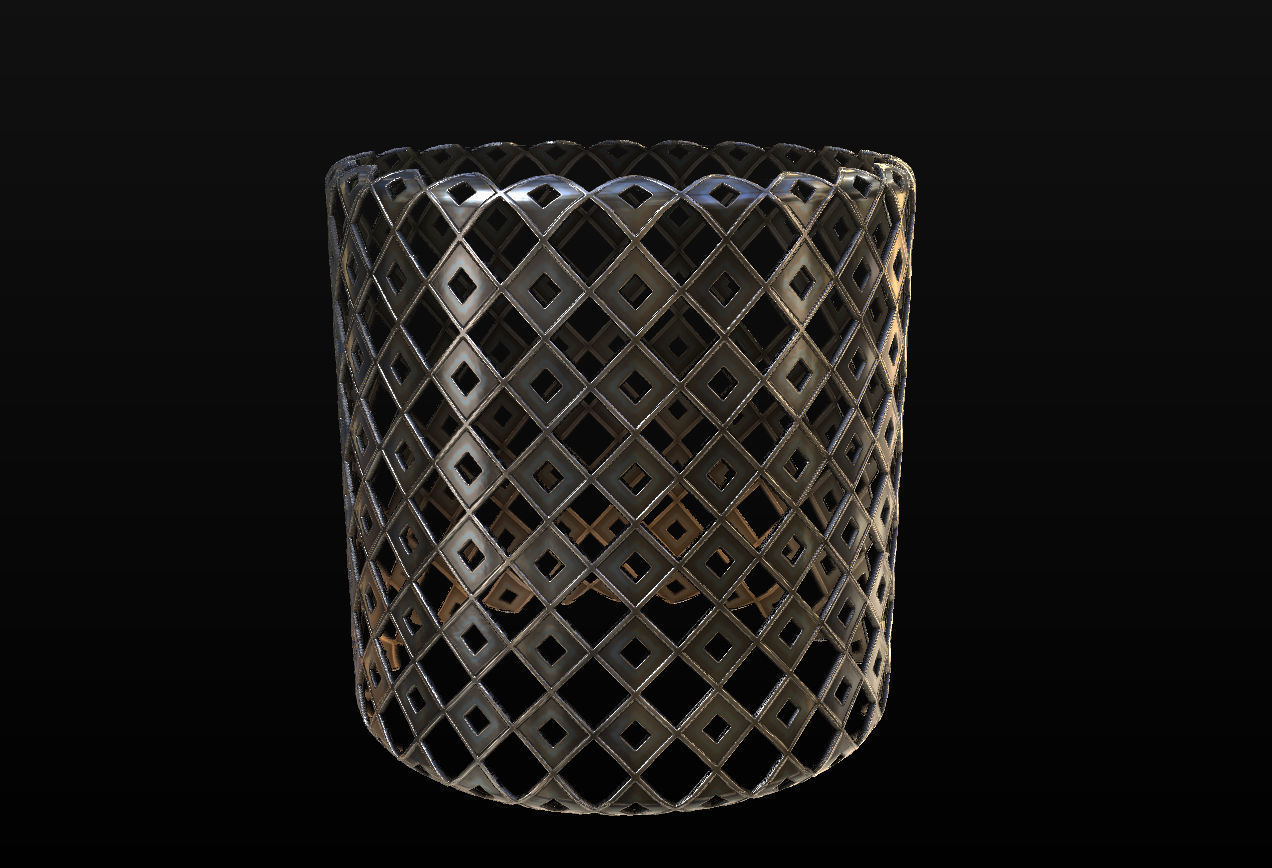 10 Seamless Metal Grids and Grates PBR Materials - Set 3 Texture_30