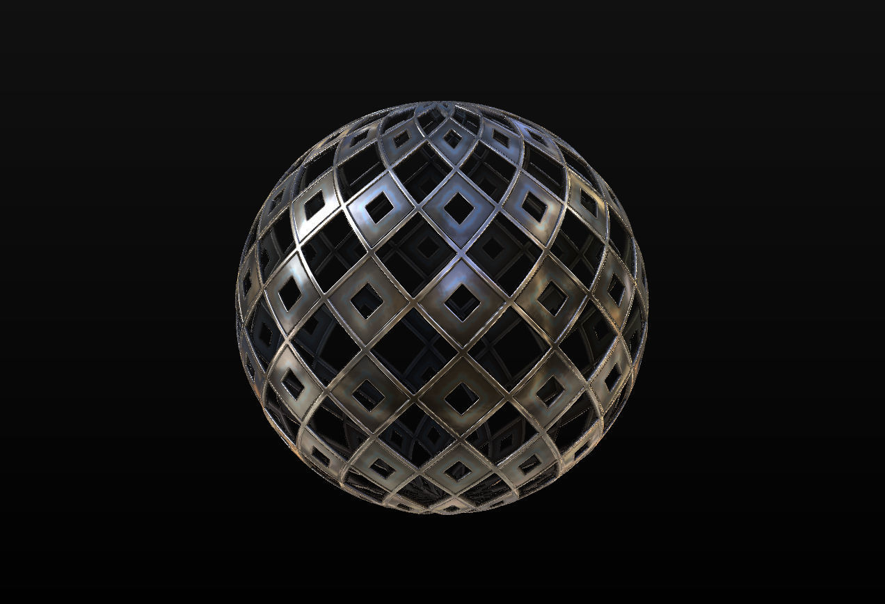 10 Seamless Metal Grids and Grates PBR Materials - Set 3 Texture_28