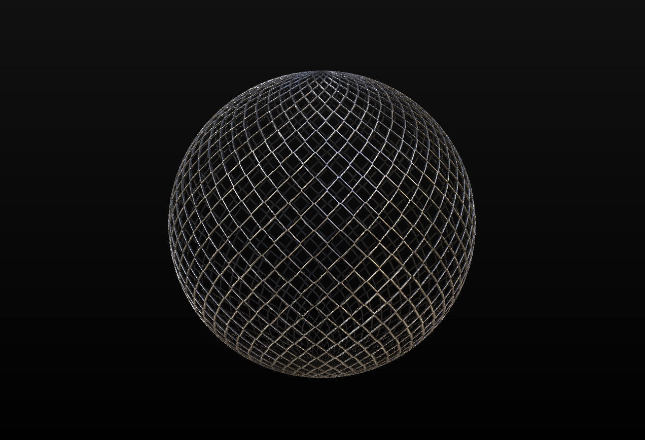 10 Seamless Metal Grids and Grates PBR Materials - Set 3 Texture_25