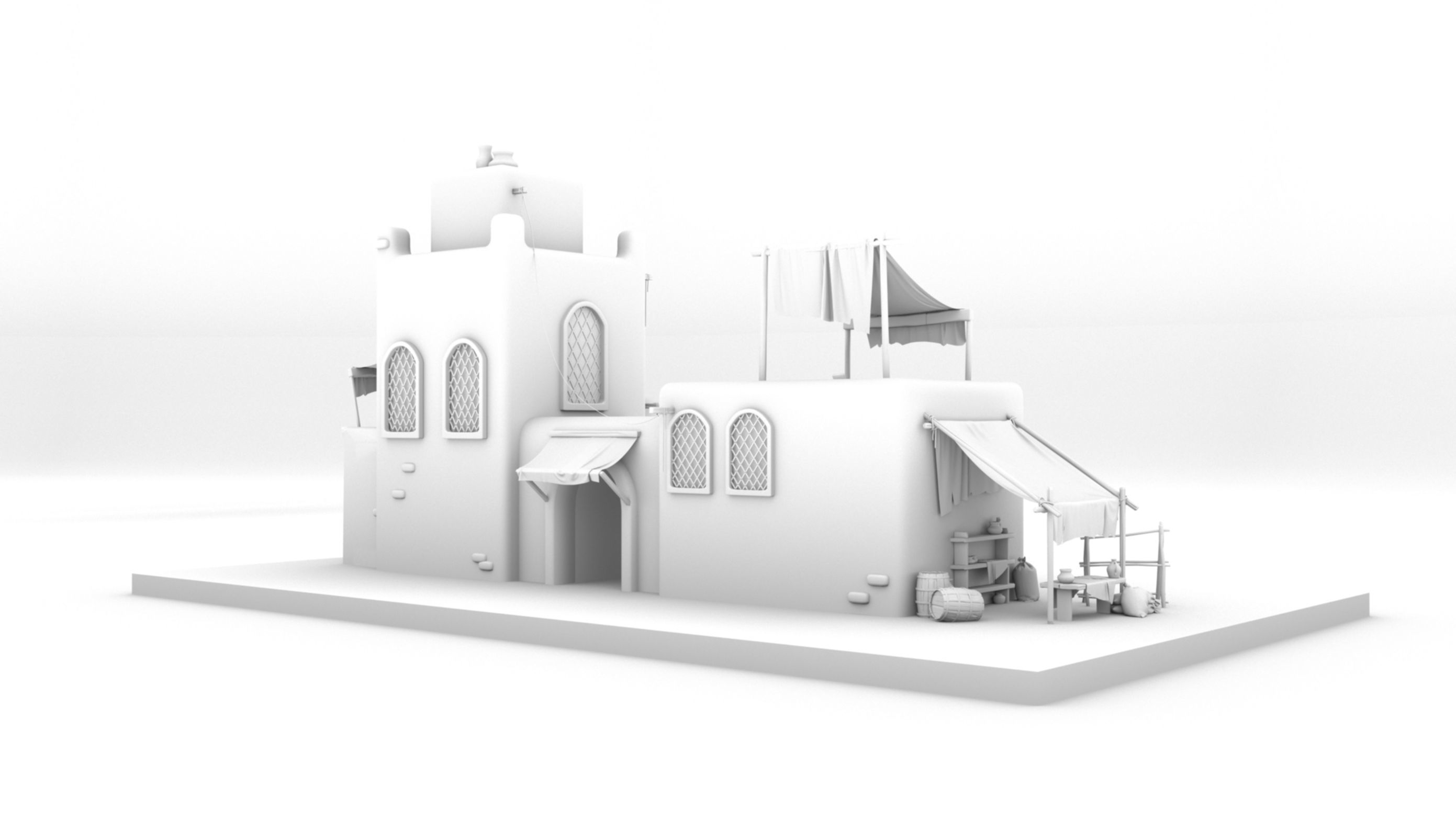 Old arabic house  3D model_10