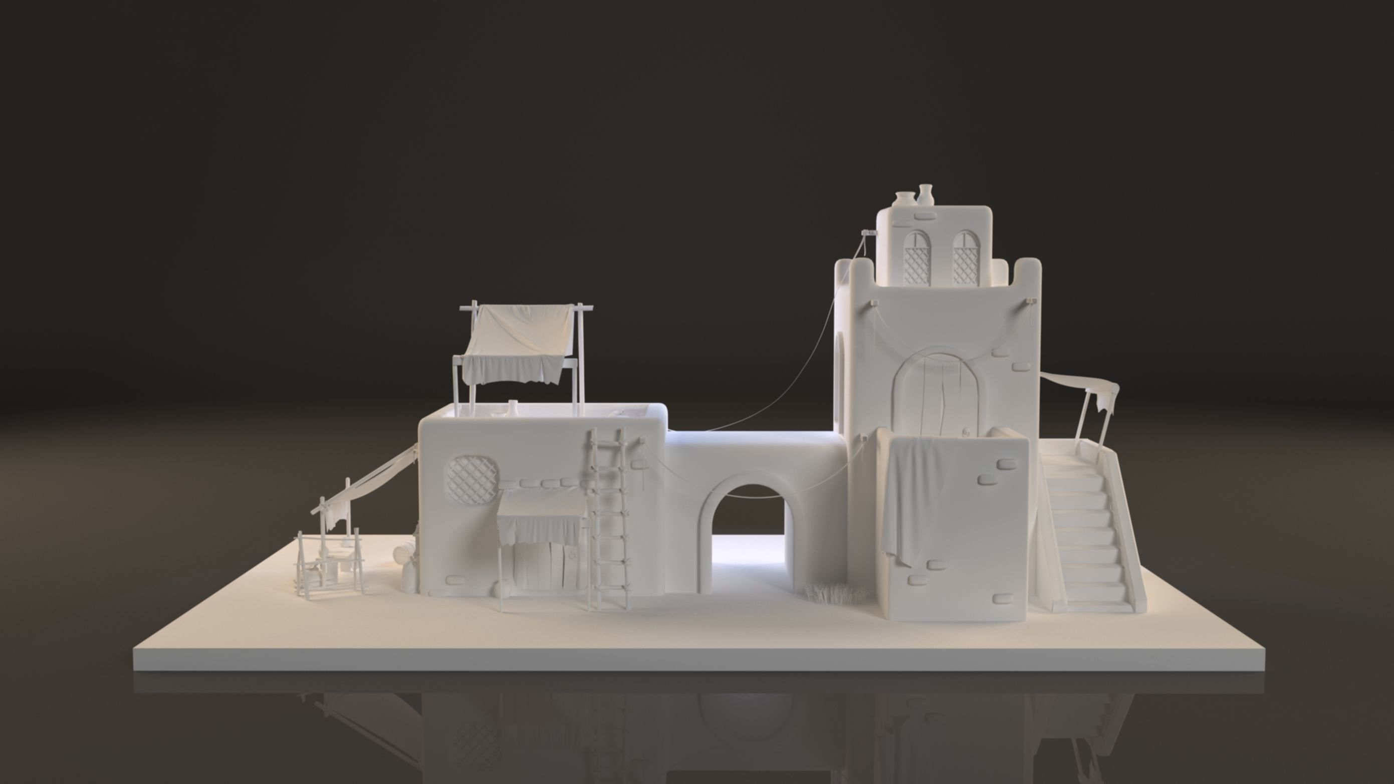 Old arabic house  3D model_1