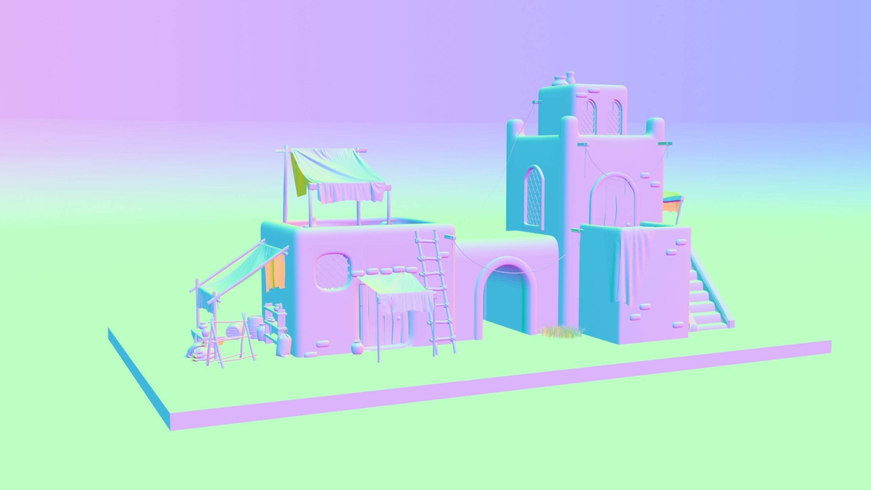 Old arabic house  3D model_19