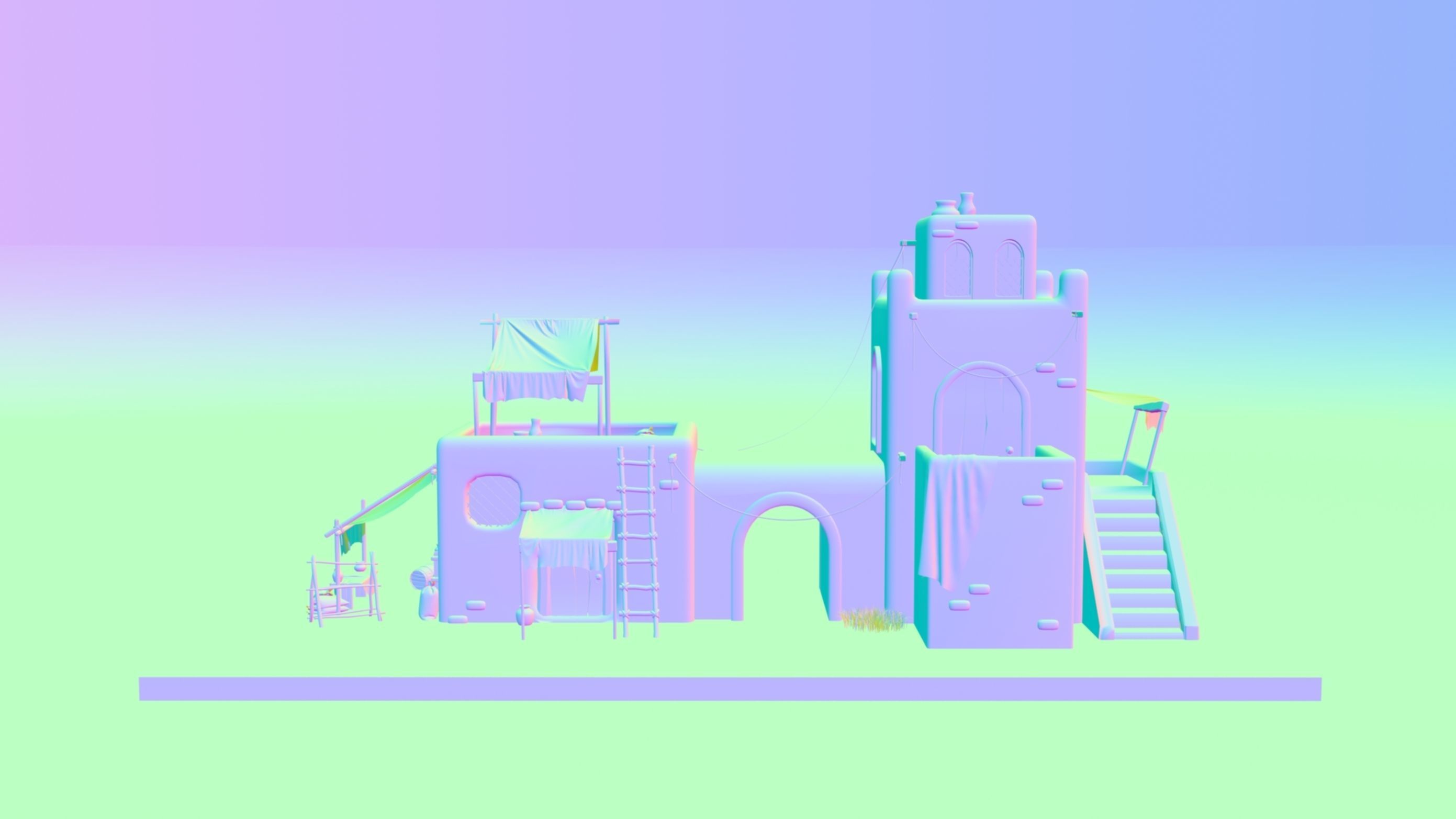 Old arabic house  3D model_20