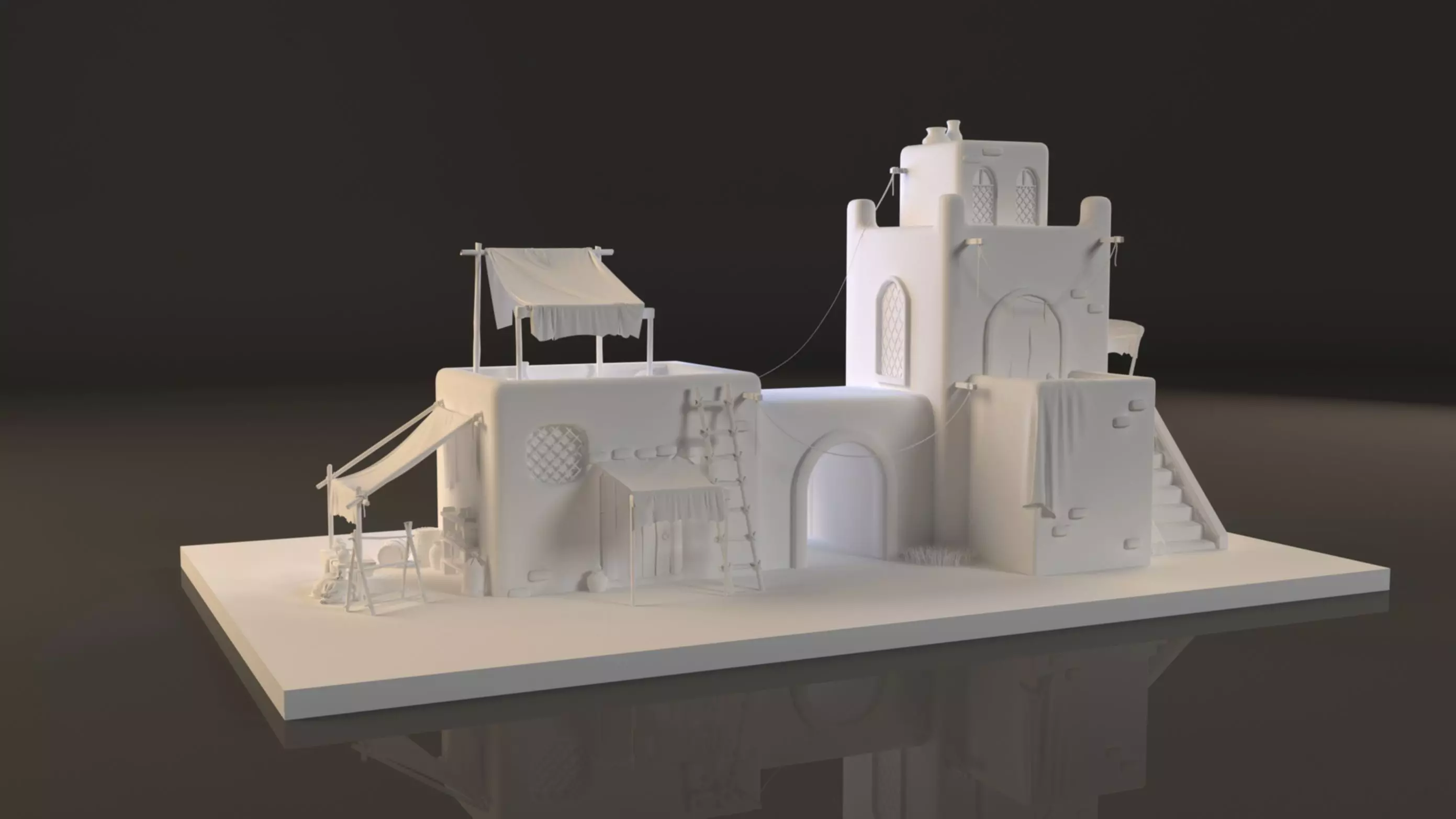 Old arabic house  3D model_0