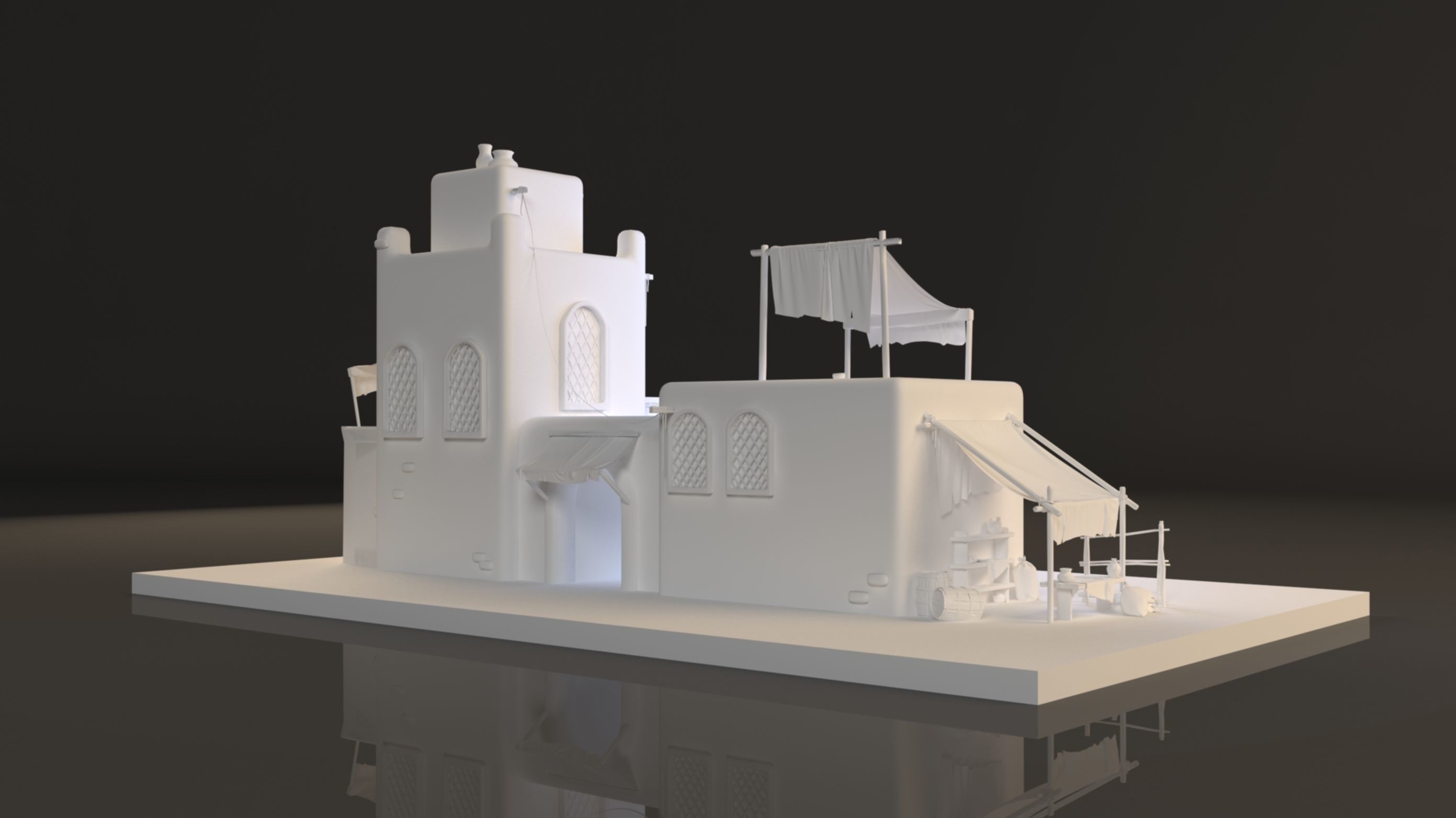 Old arabic house  3D model_6