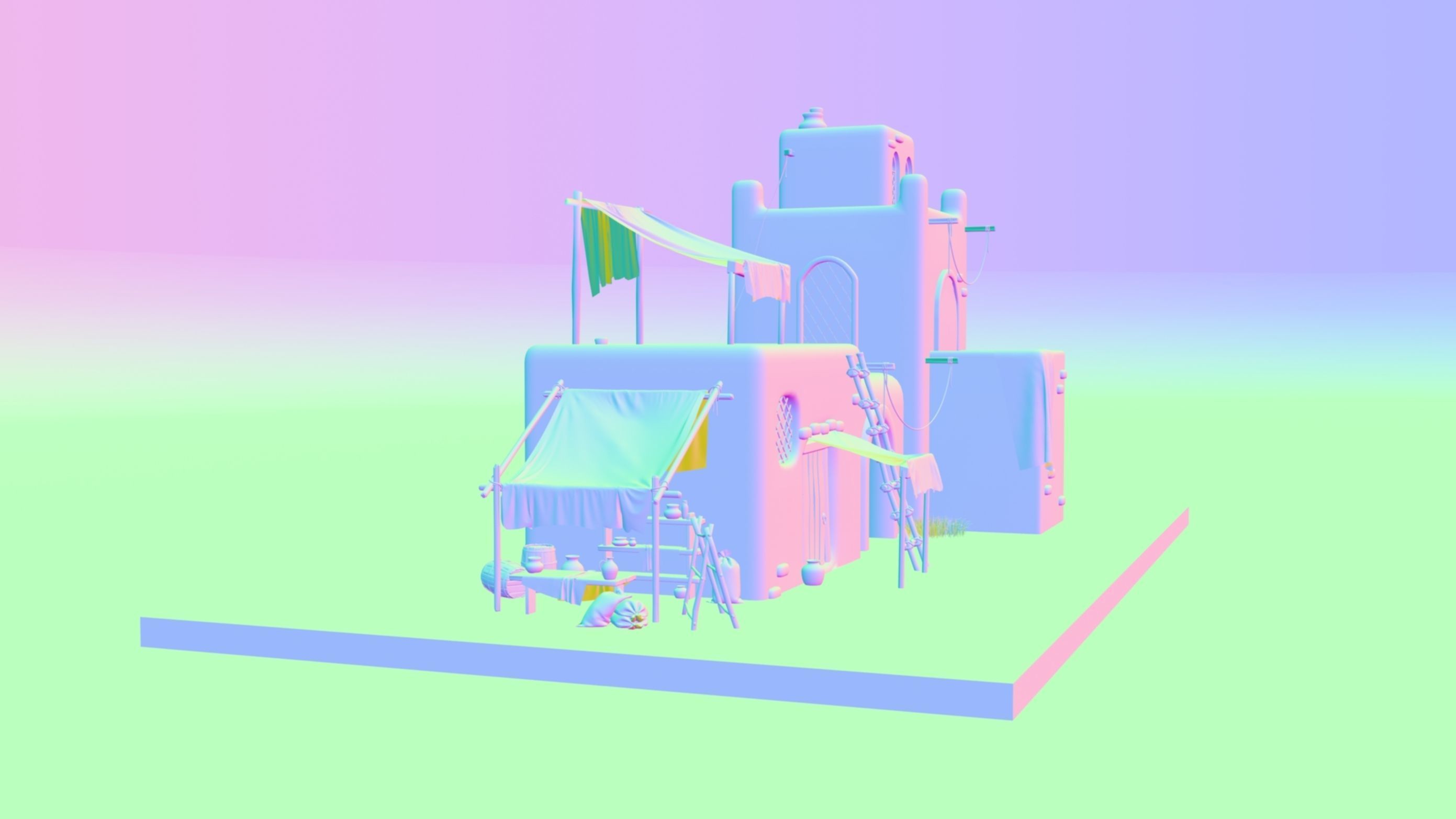 Old arabic house  3D model_21