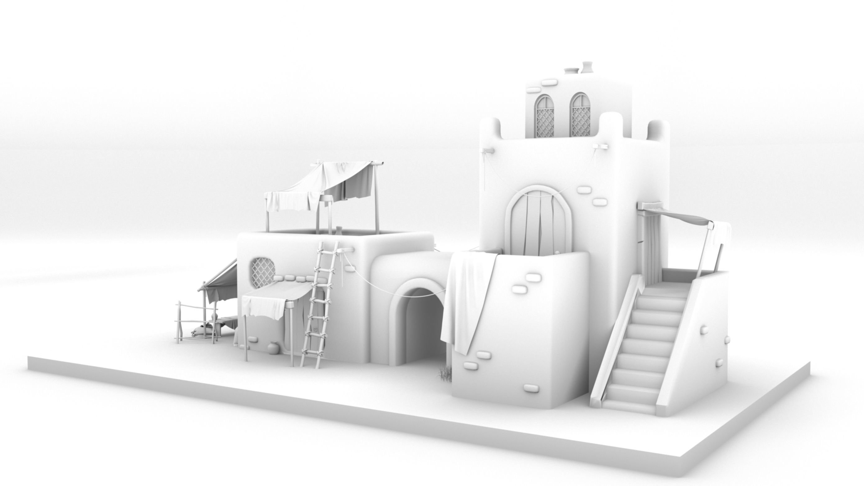 Old arabic house  3D model_9
