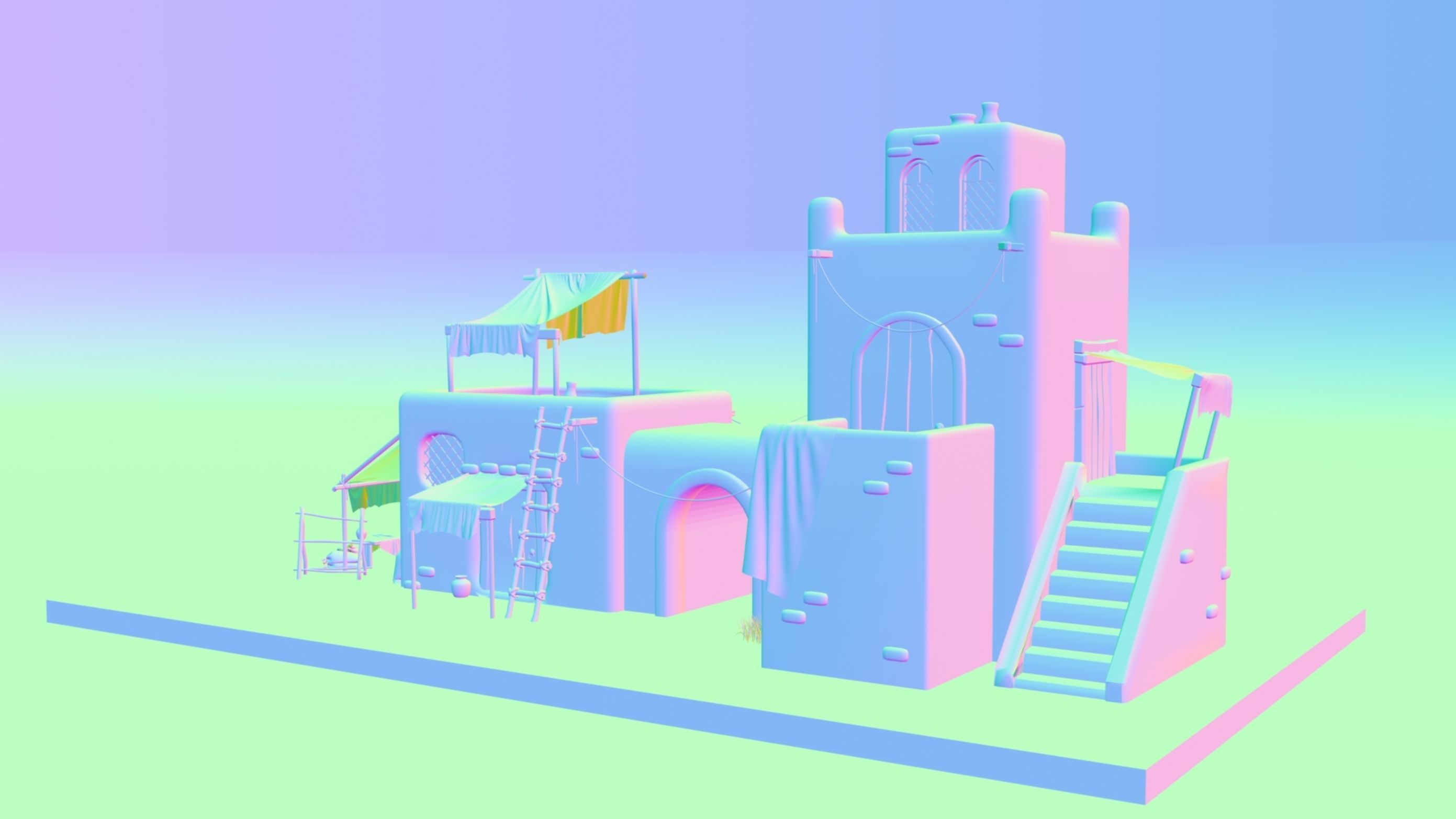 Old arabic house  3D model_22