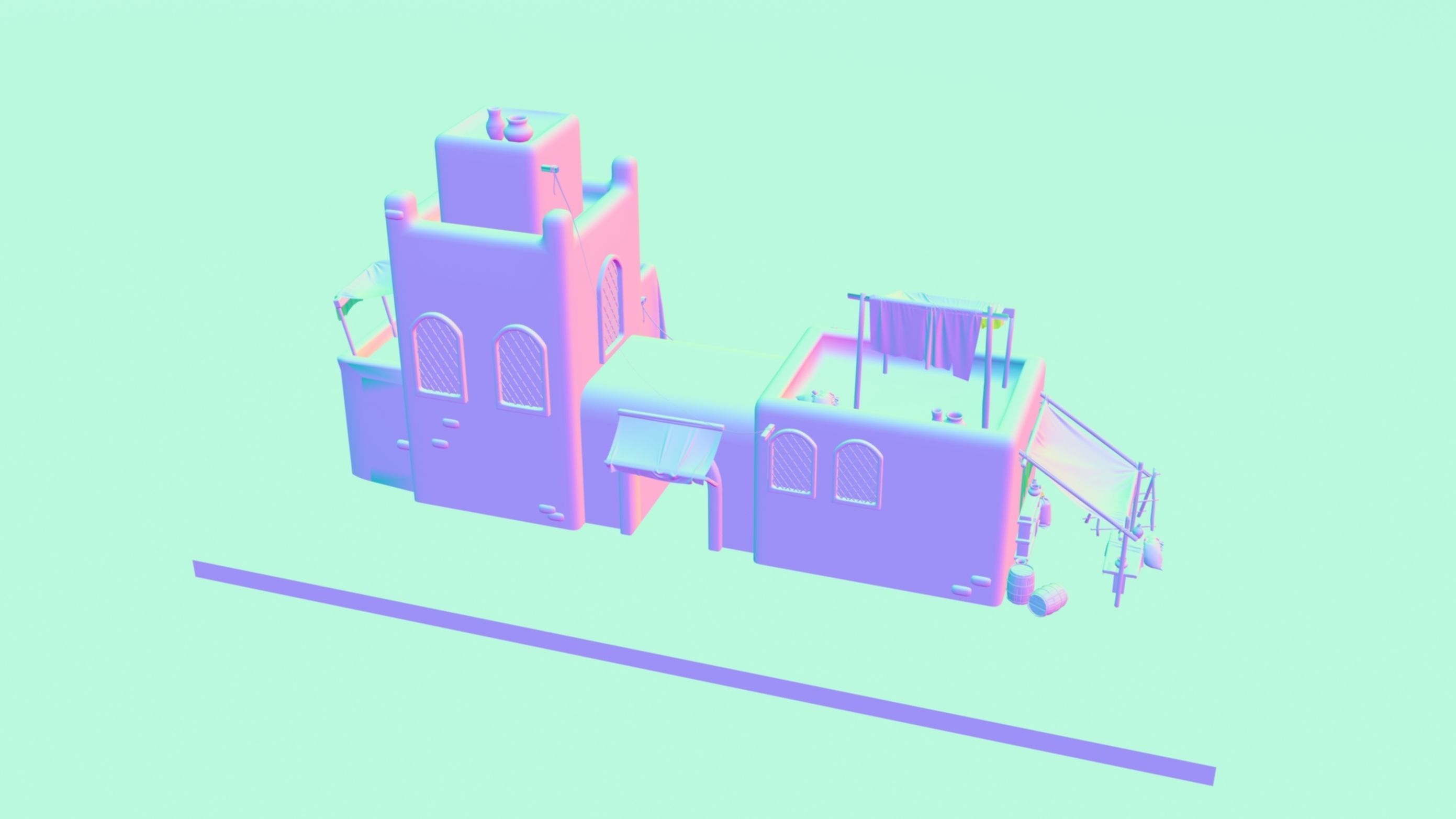 Old arabic house  3D model_23