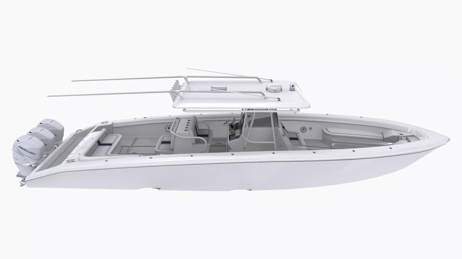 Midnight Express 37ft Open Boat Low-poly 3D model