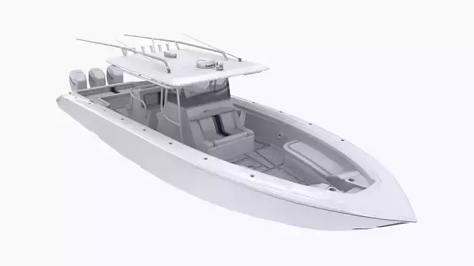 Midnight Express 37ft Open Boat Low-poly 3D model