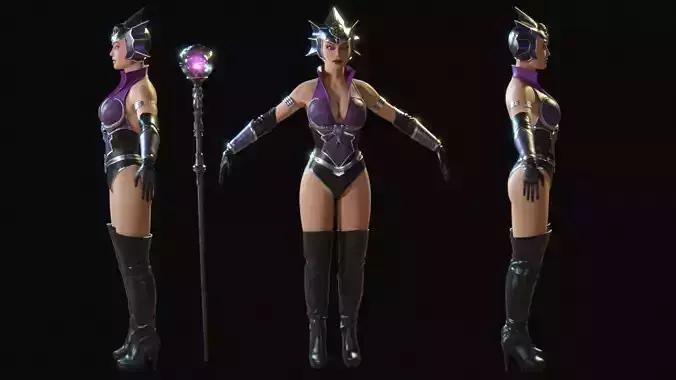 Evil-Lyn Rigged Character Model