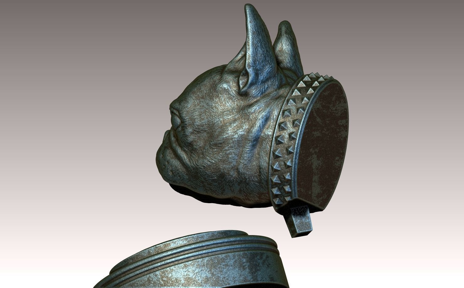 Frenchie French Bulldog  3D print model_6
