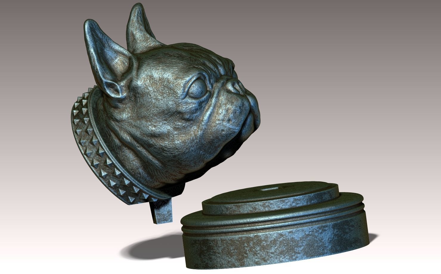 Frenchie French Bulldog  3D print model_2