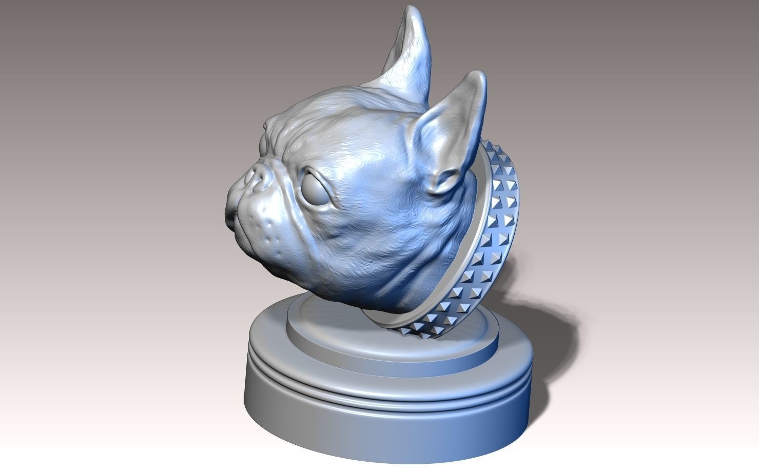 Frenchie French Bulldog  3D print model_8