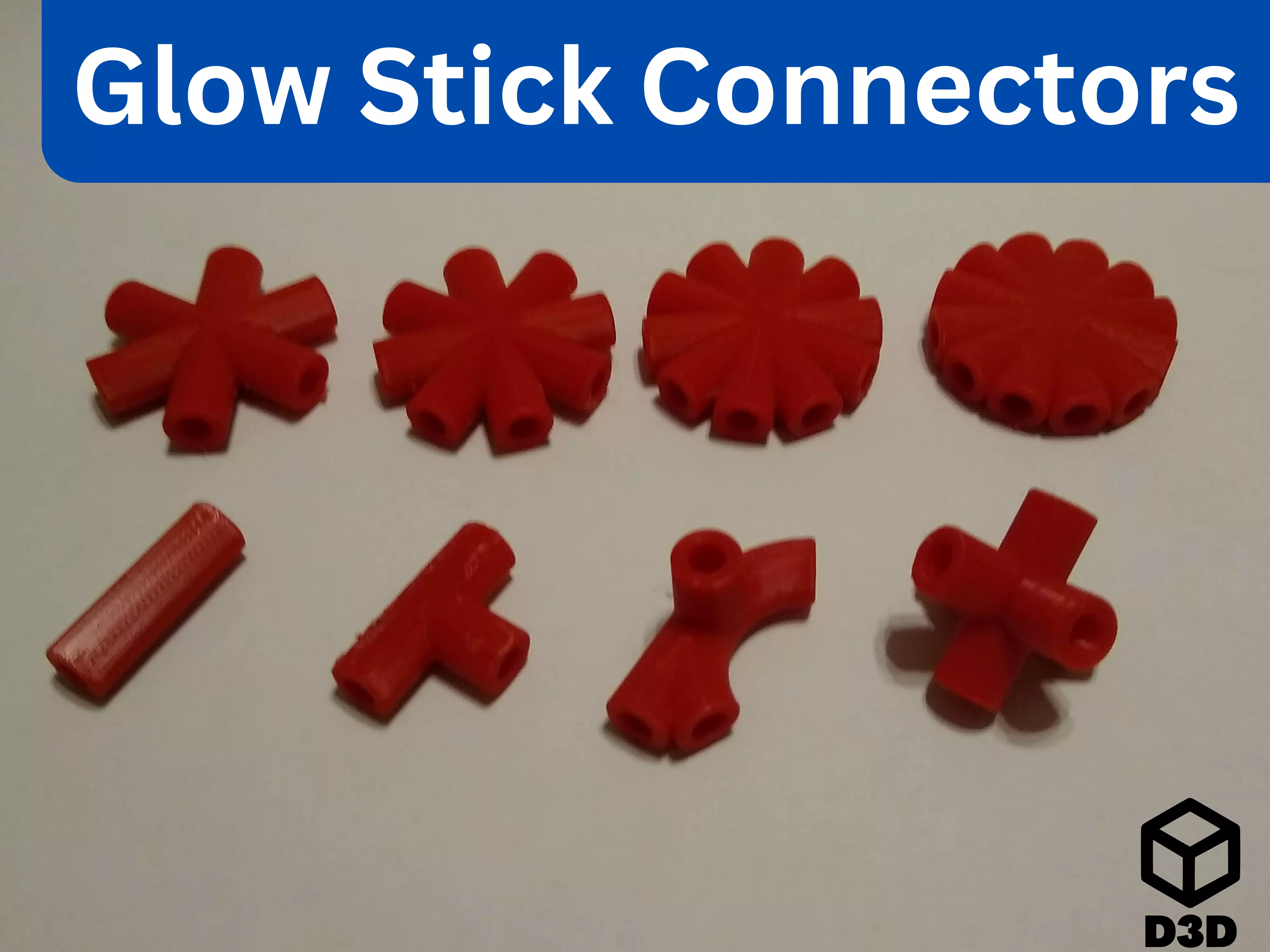 Glow Stick Building Connectors 3D print model_0