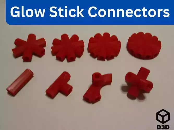 Glow Stick Building Connectors 3D print model