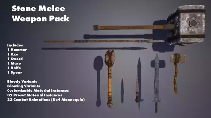 Stone Weapon Melee Pack