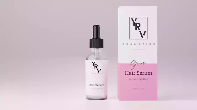 Glass Dropper with Rubber Tip and Box 3D Model