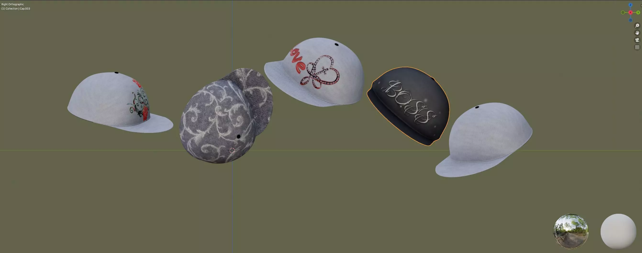 Bling Cap Low-poly 3D model_0