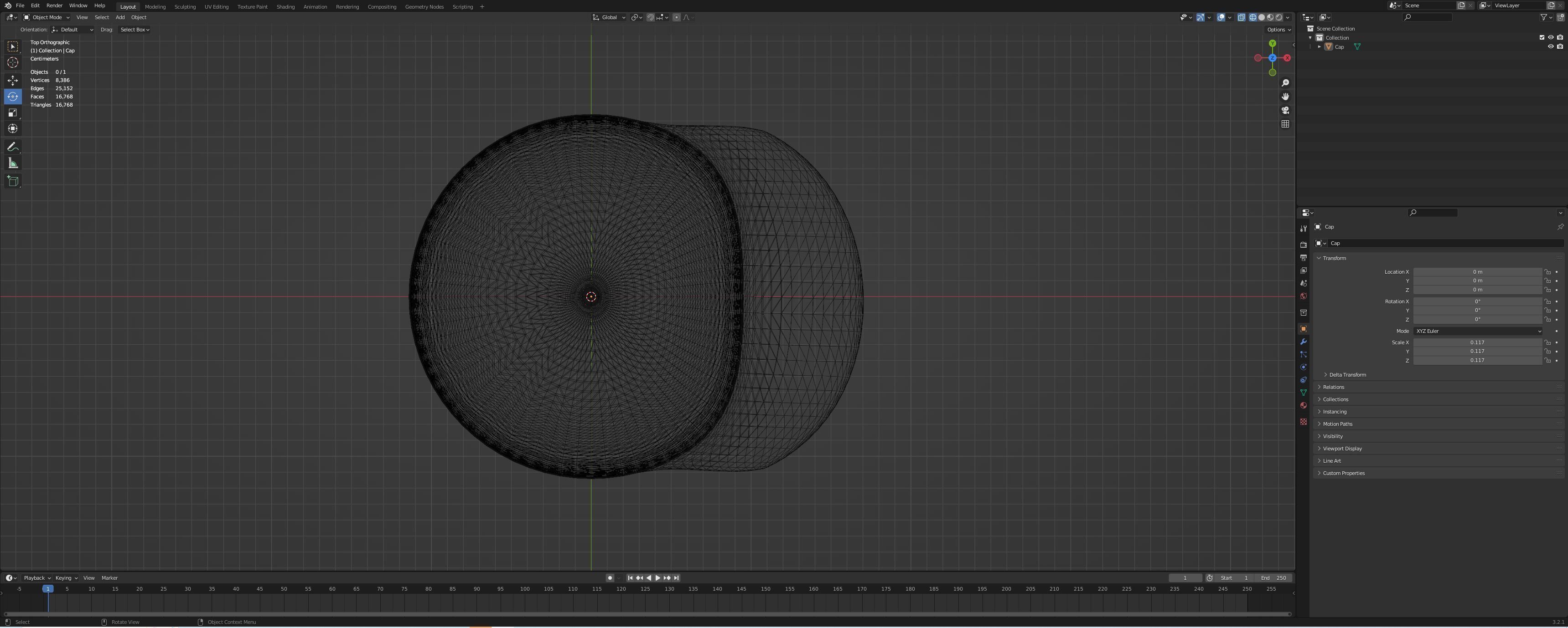 Bling Cap Low-poly 3D model_3