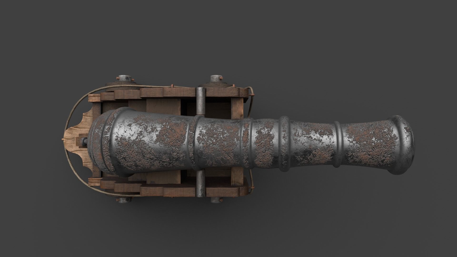 Long Range Canon V2 3D model_4