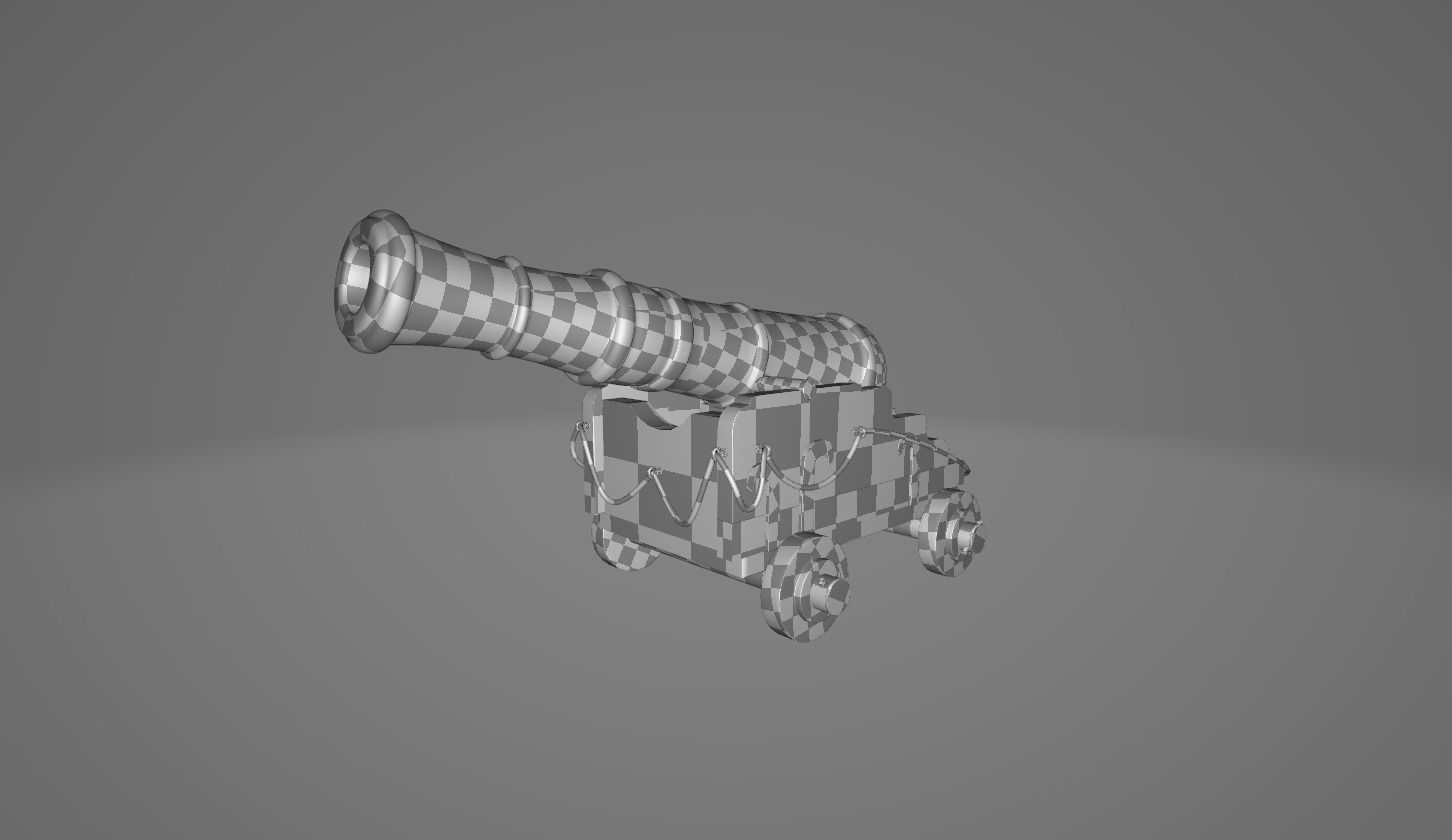 Long Range Canon V2 3D model_11