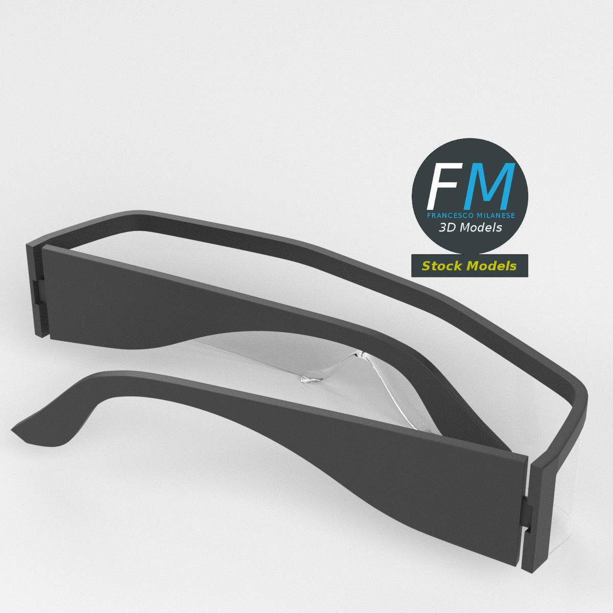 Safety spectacles 3D model_2