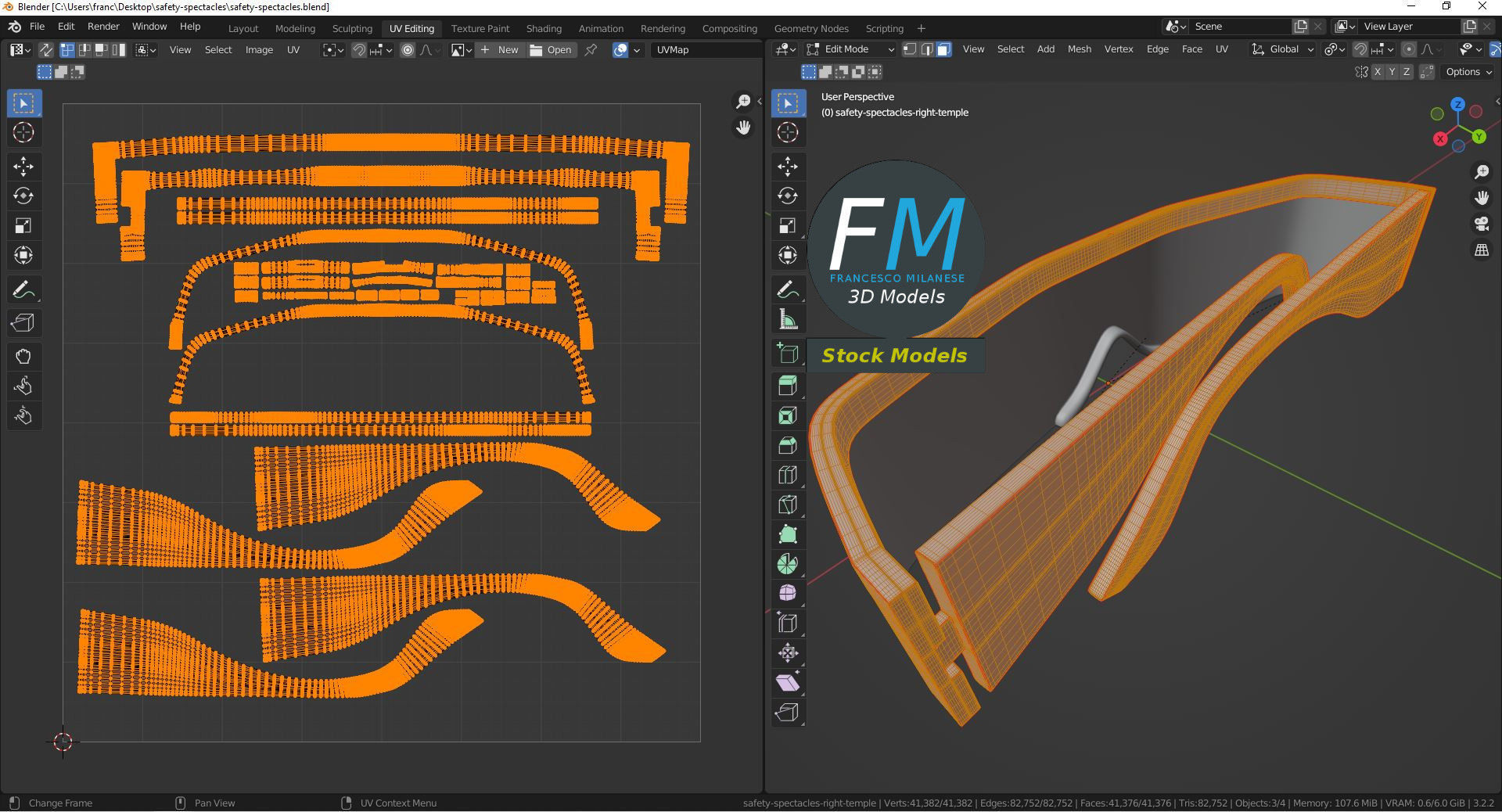 Safety spectacles 3D model_10