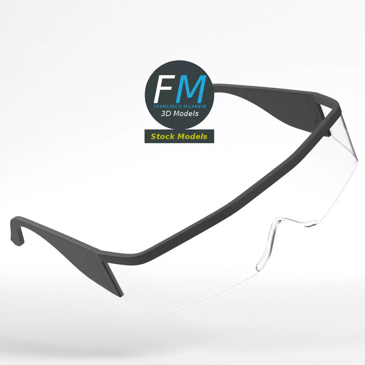 Safety spectacles 3D model_0