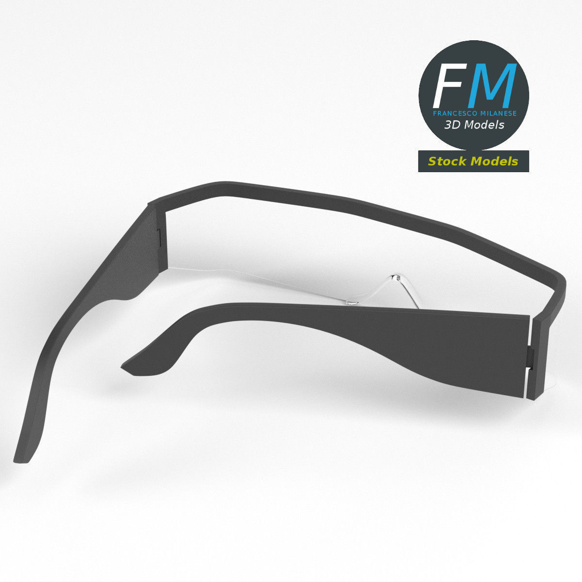 Safety spectacles 3D model_4