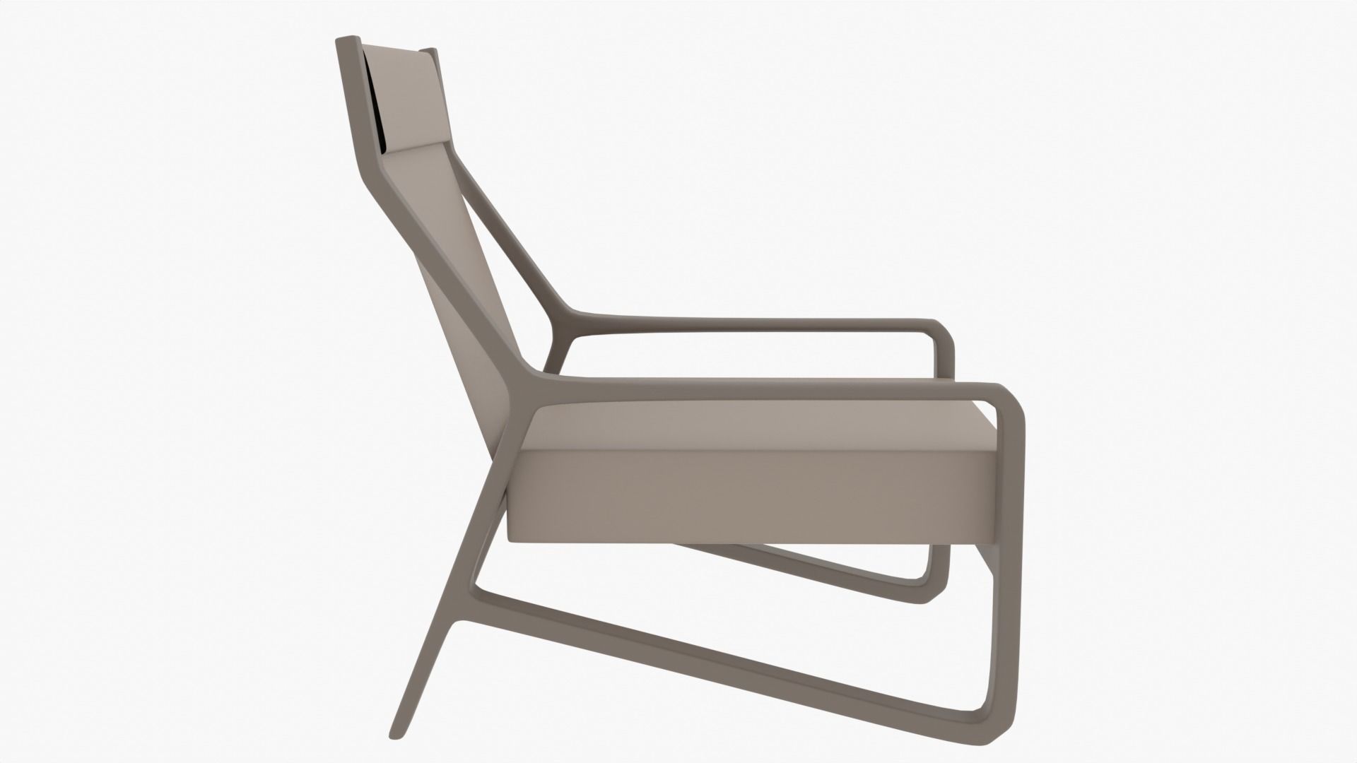 Lounge Chair Low-poly 3D model_4
