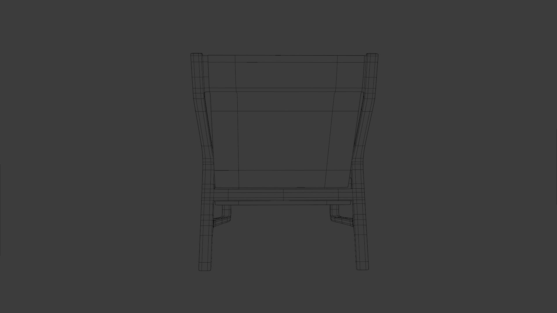 Lounge Chair Low-poly 3D model_9