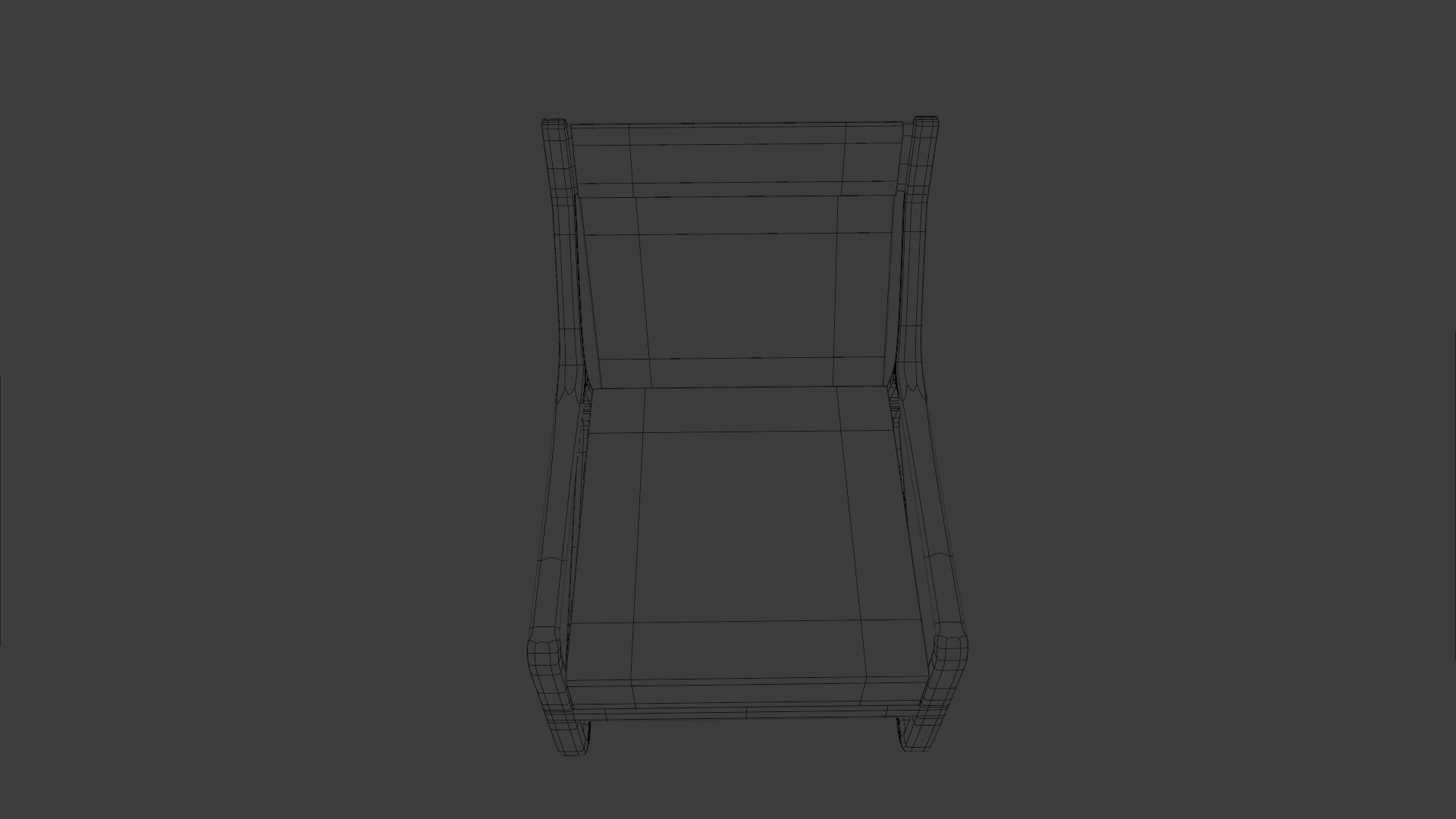Lounge Chair Low-poly 3D model_10