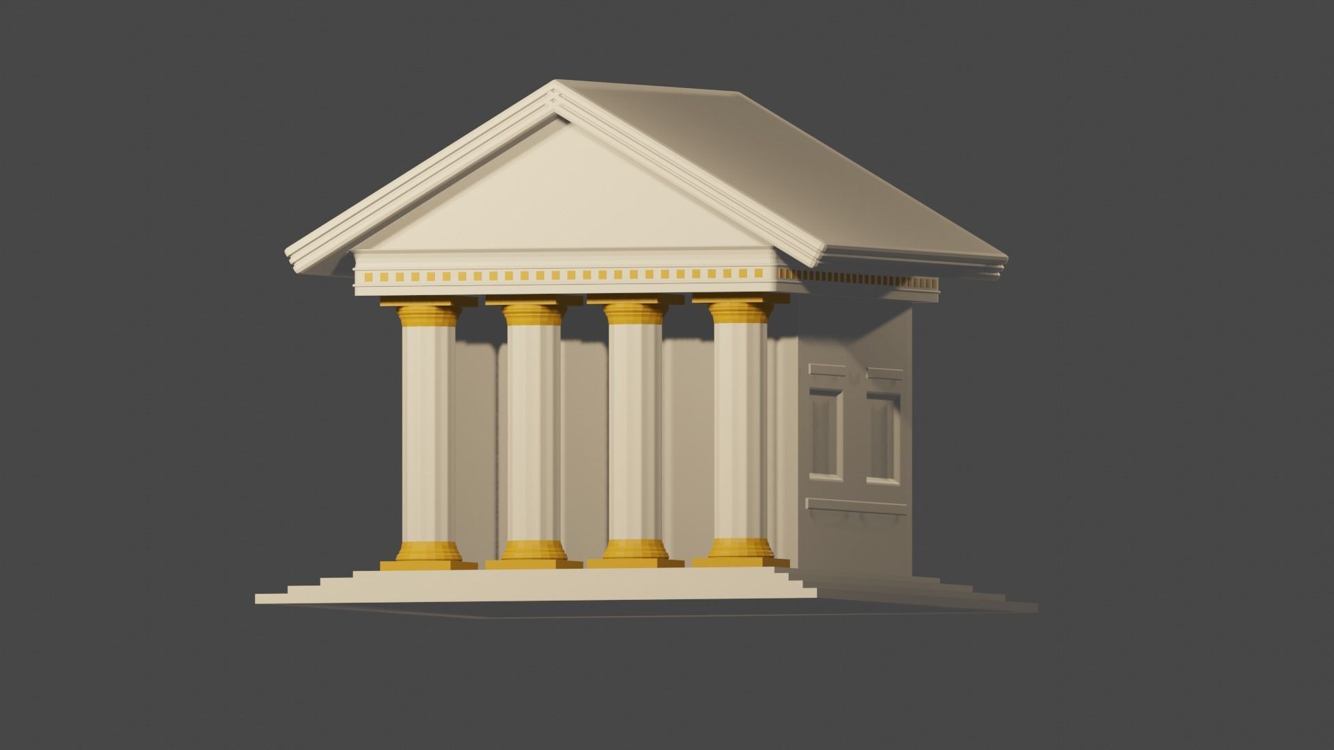 Ancient House Low-poly 3D model_1