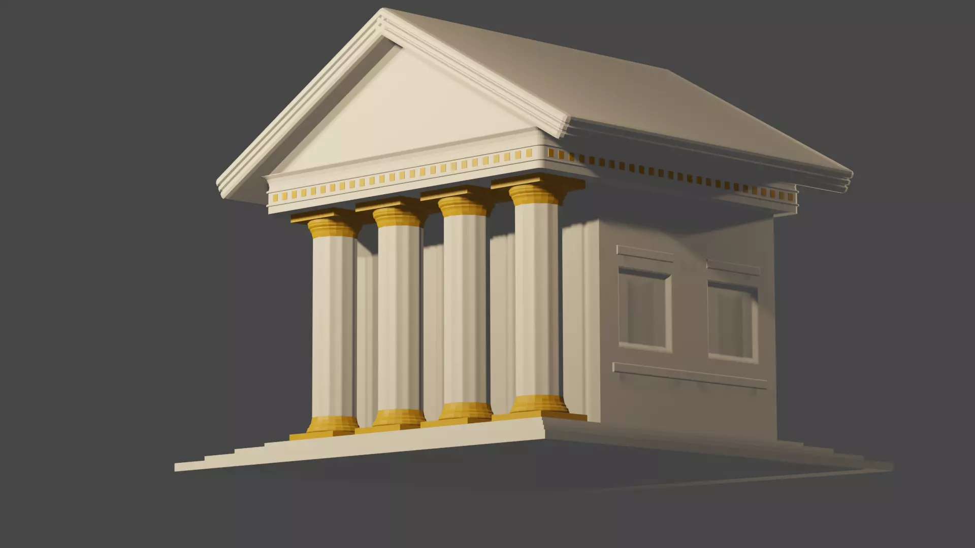 Ancient House Low-poly 3D model_0
