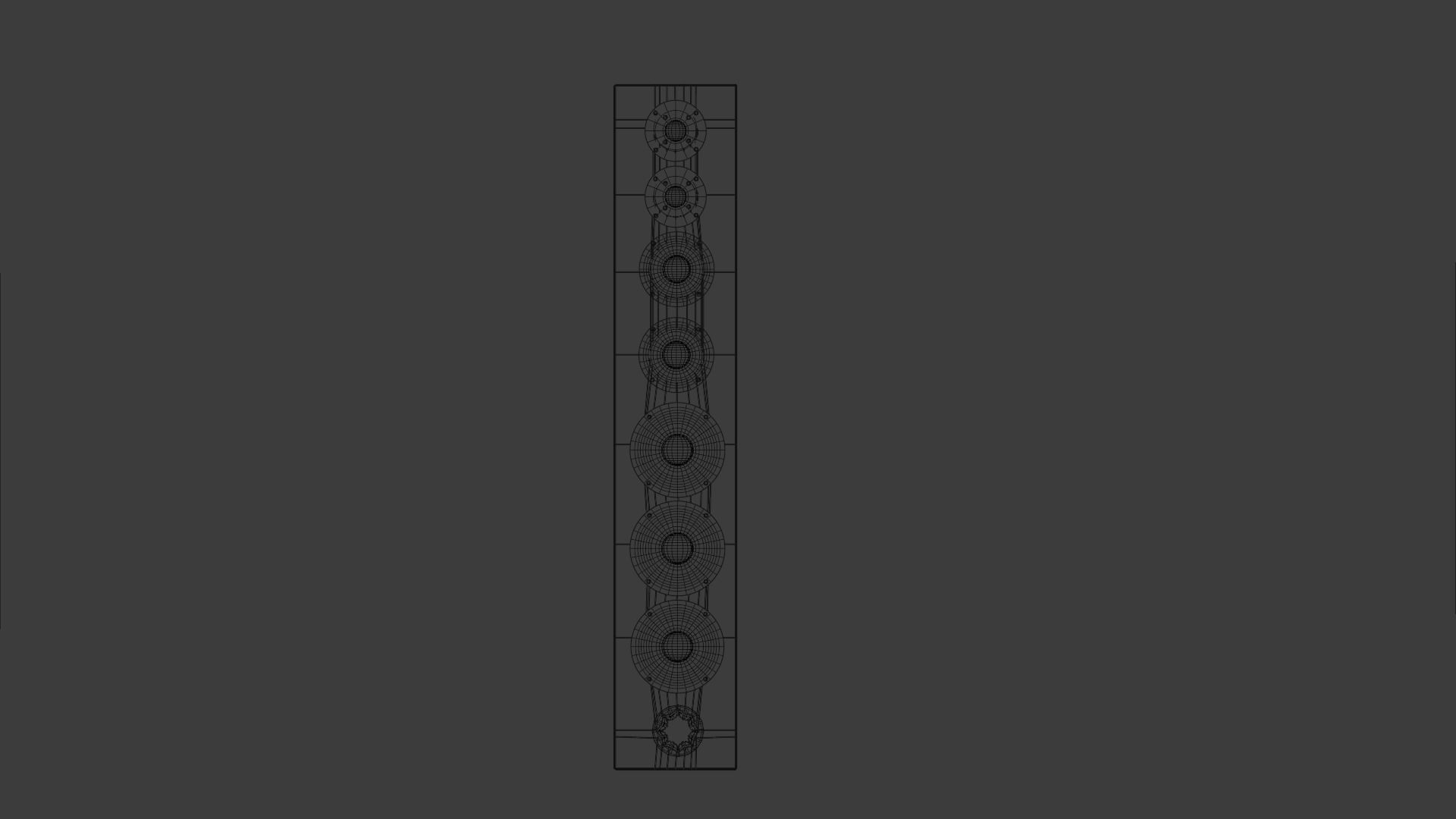 Floor Speaker Low-poly 3D model_6