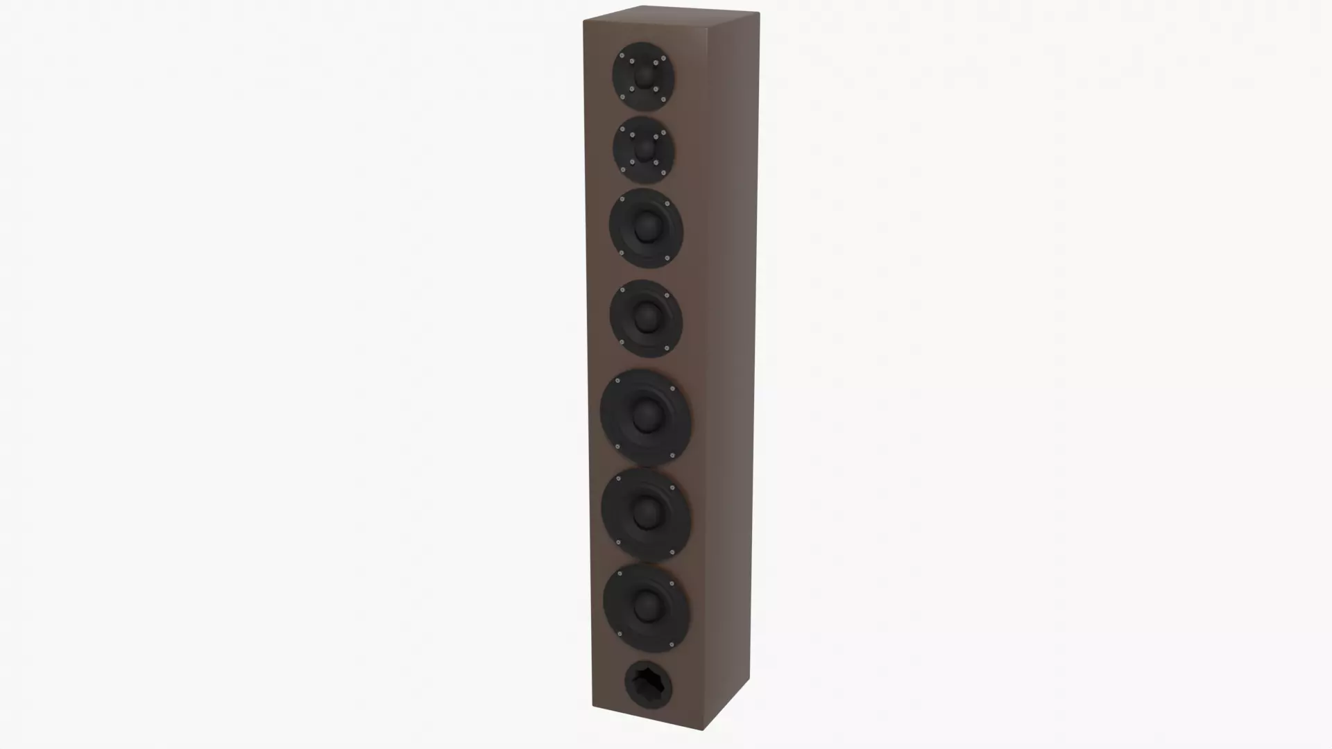Floor Speaker Low-poly 3D model_0