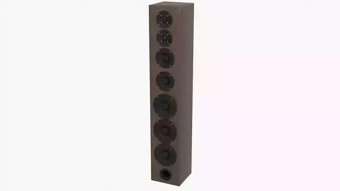 Floor Speaker Low-poly 3D model