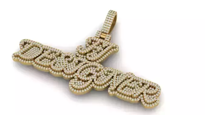 Custom Name Diamond Hiphop Pendant