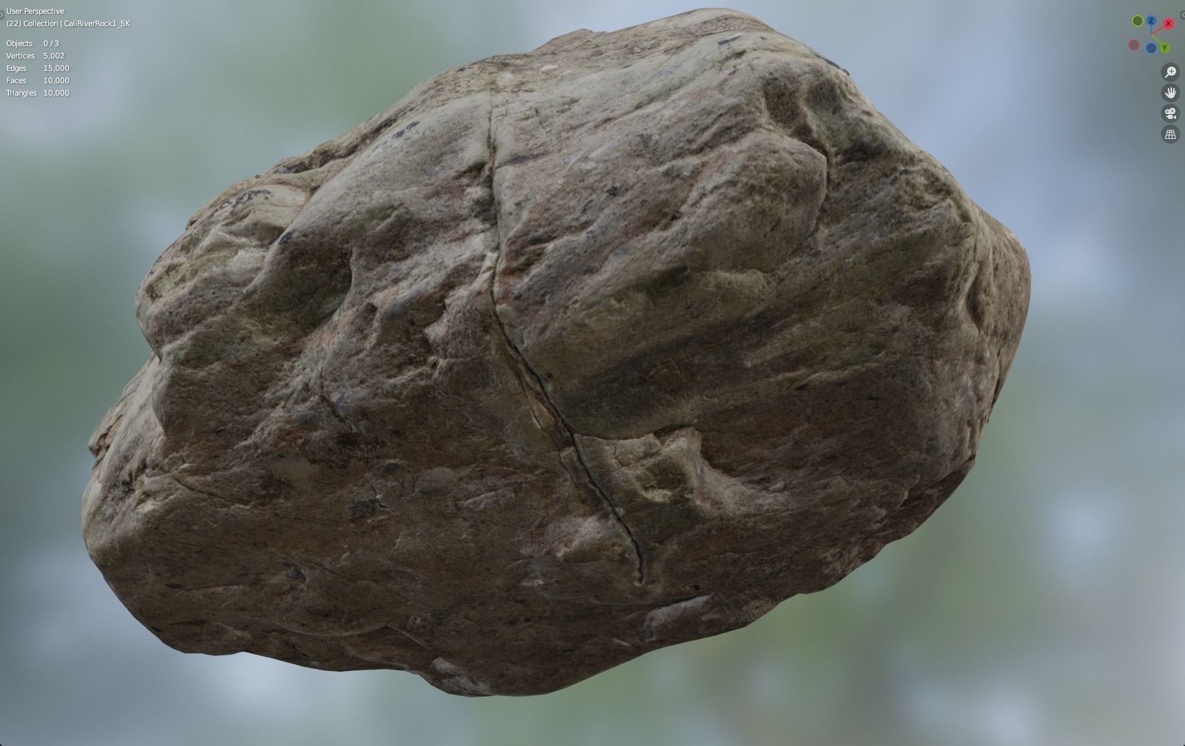 3D model California Sandy River Rock - 8K Textures - 6 Mesh Resolutions ...