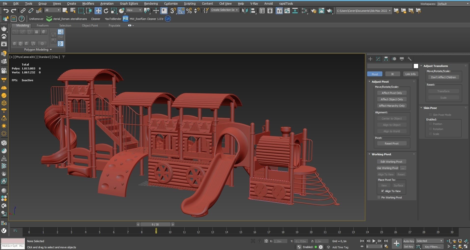 Train Style Kid Playground 06 3D model_2