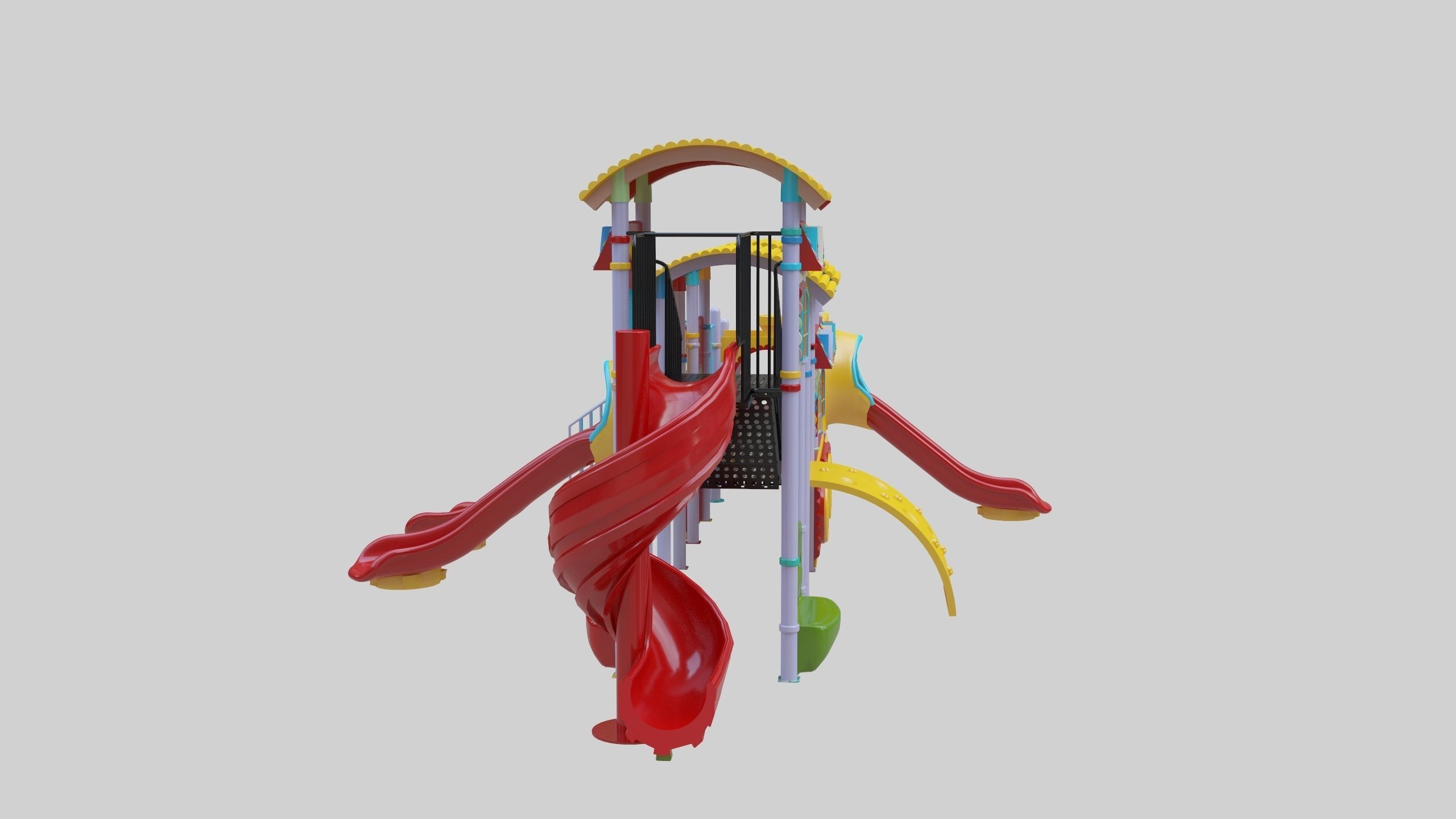 Train Style Kid Playground 06 3D model_18