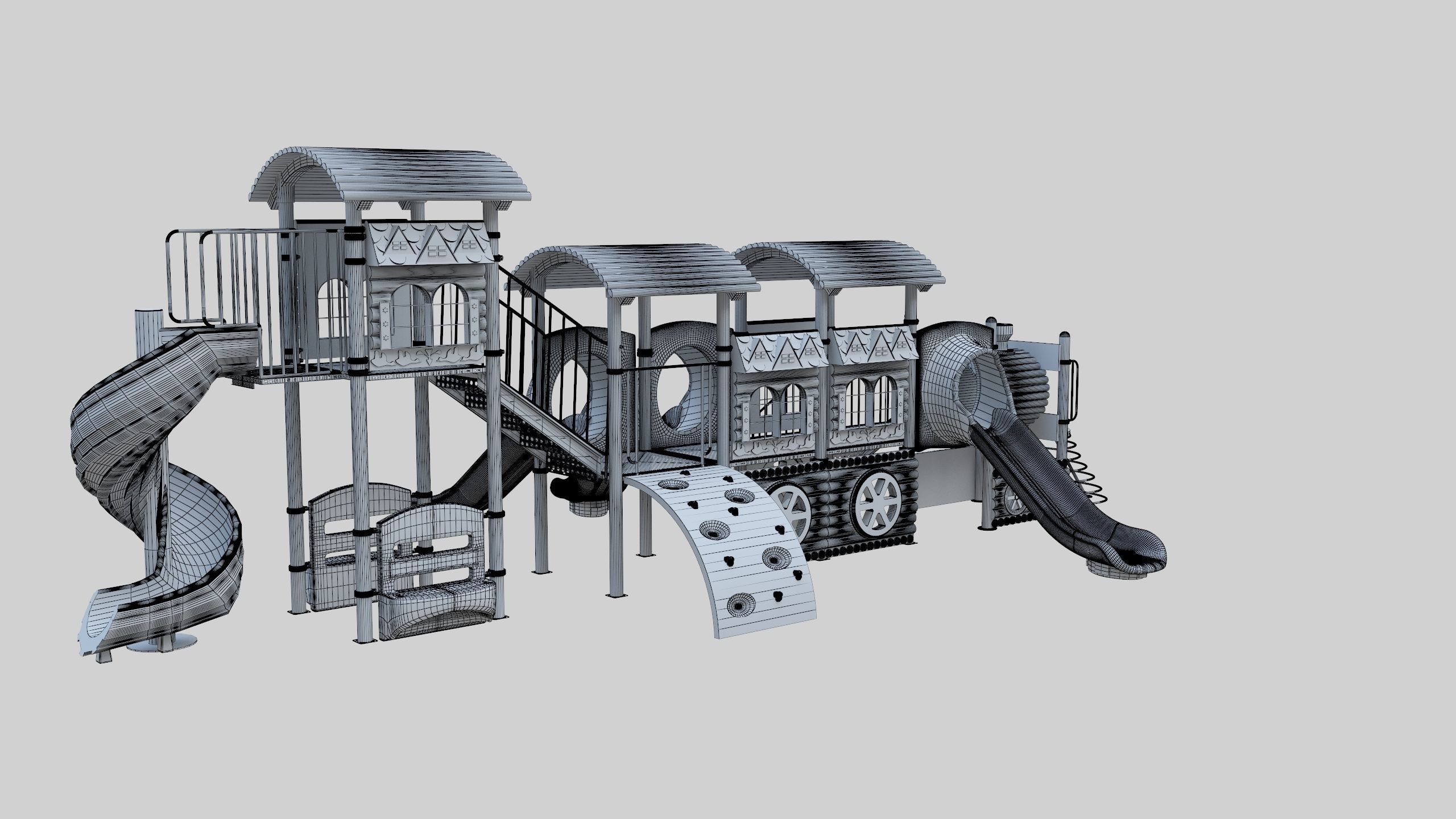 Train Style Kid Playground 06 3D model_40