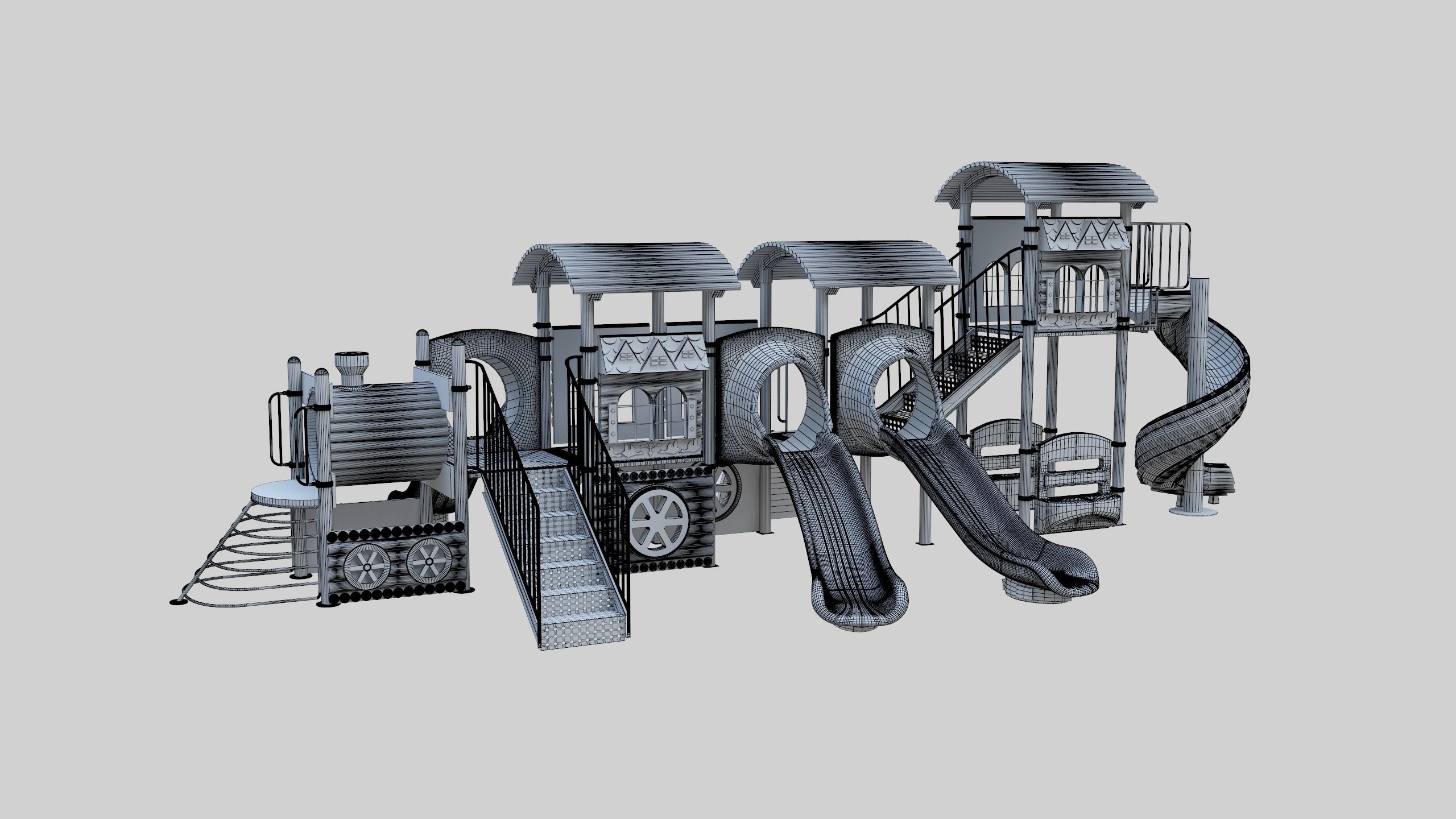 Train Style Kid Playground 06 3D model_50