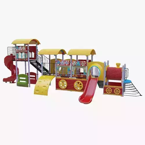 Train Style Kid Playground 06 3D model