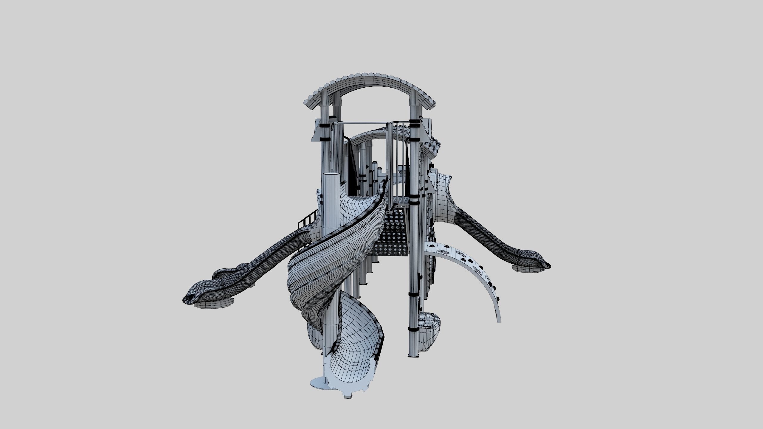 Train Style Kid Playground 06 3D model_42