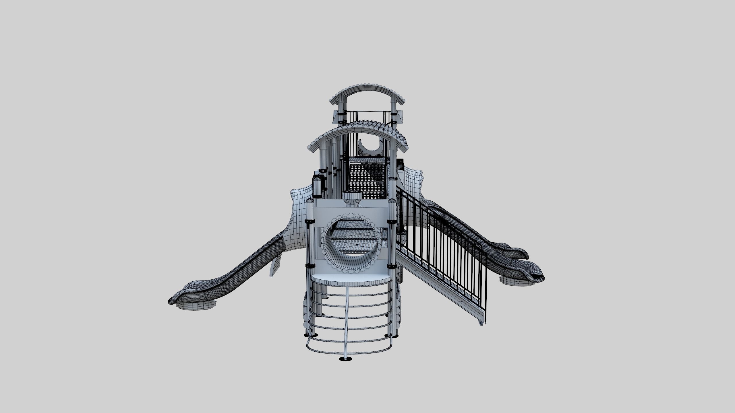 Train Style Kid Playground 06 3D model_34